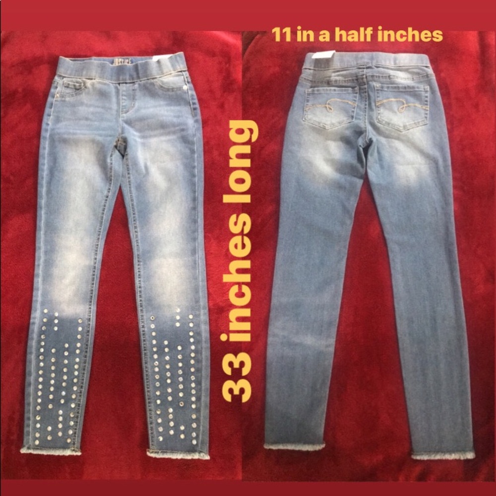 Justice skinny Jean Leggings with Rhinestones